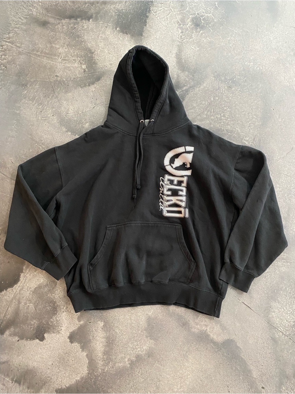 Vintage Black Graphic Hoodie Sweatshirt - Ecko Unlimited Logo Sz XXL
(Jul A-1)